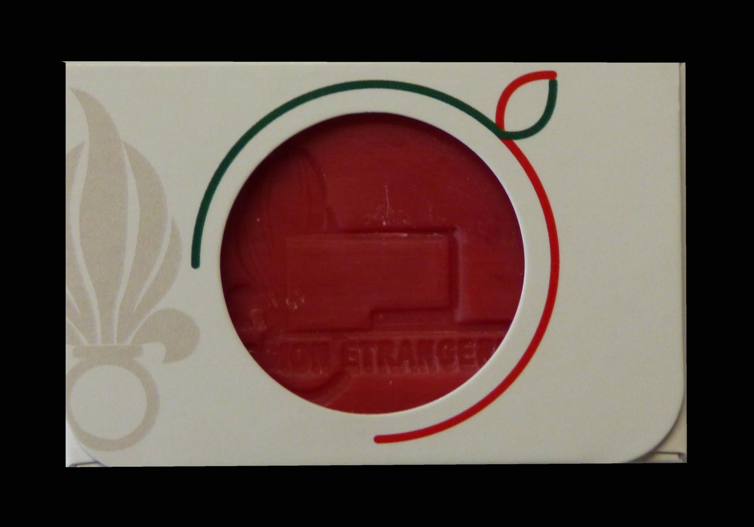 Savon de Marseille rectangulaire rouge Képi logo