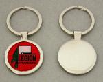 porte-clés rond logo rouge
